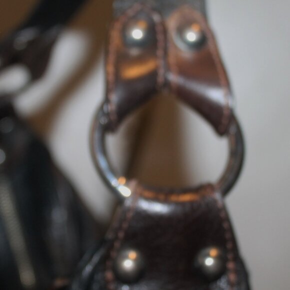 Tano Slouch Leather India Side Rings & Pockets Braided Strap Hobo Shoulderbag - Picture 12 of 13